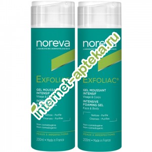          2   200  Noreva Exfoliac Gel Moussant Intensif 2x200 ml (79324NAB)