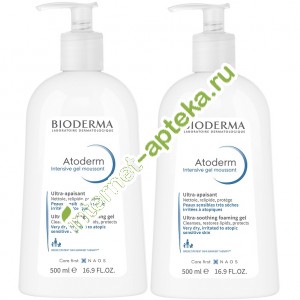      500  + 500  Bioderma Atoderm Intensive Gel Moussant (NAB028133)