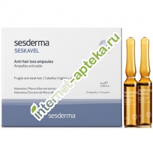         12   8  Sesderma Seskavel Anti-hair loss ampoules (40003534)
