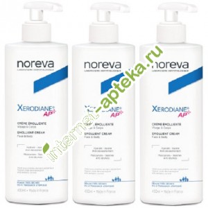   + -        3   400  Noreva Xerodiane AP+ creme emolliente peaux seches a tendance atopique 3x400 ml (60807NAB)