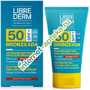     SPF50  3-6-9    150  Librederm Bronzeada Sun protection face and body cream omega 3-6-9 SPF50 (060909)