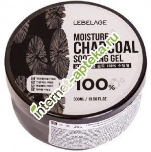       300  Lebelage Moisture Charcoal Purity 100% Soothing Gel 300 ml (955619)
