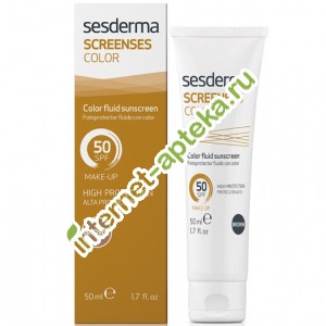       50 ( ) 50  Sesderma Screenses Color Fluid sunscreen SPF 50 Brown (40002308)