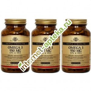  -3  950      3   100  Solgar omega 3 950 mg epa dha