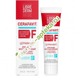             0+ 75  Librederm Cerafavit lipid recovery cream with ceramides and prebiotic for dry, sensitive and atopic skin 75 ml (09184)